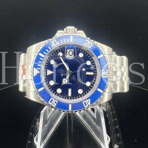 DIY Custom Made SUB MODS Watch NH35 Automatic 116619LB Smurf Blue Dial